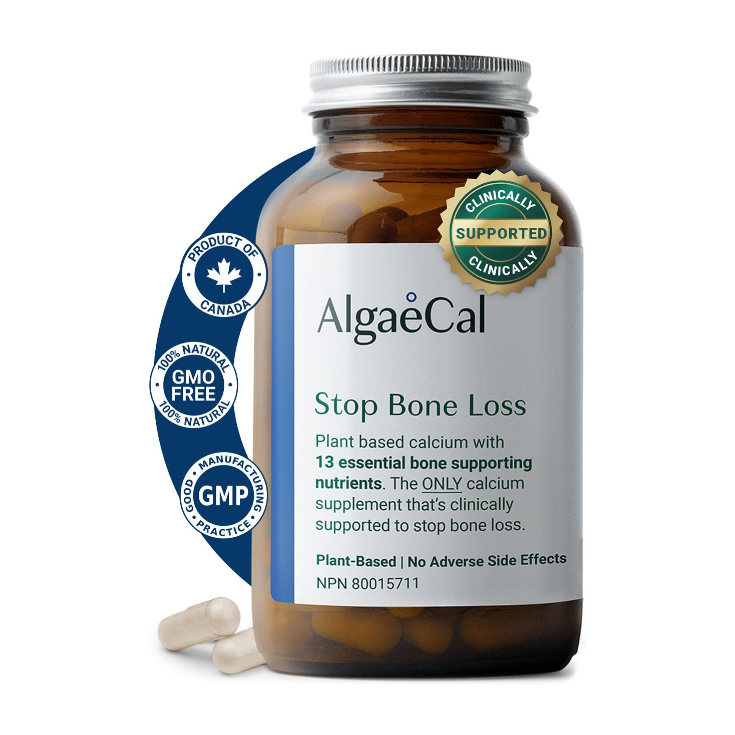 AlgaeCal | Plant-Sourced Calcium 90 Veggie Caps
