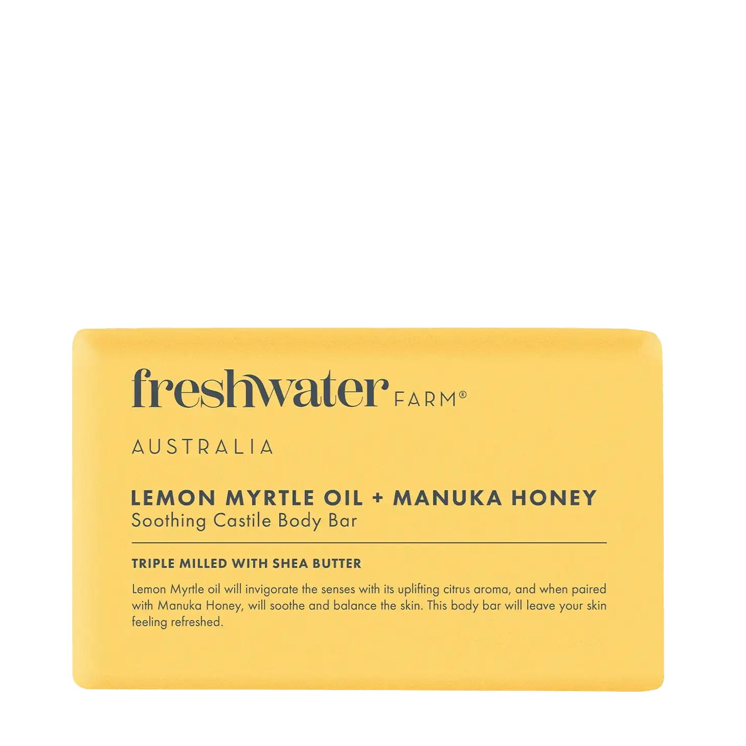 Freshwater Farm | Castile Bar Soap Lemon Myrtle Oil & Manuka Honey 189g