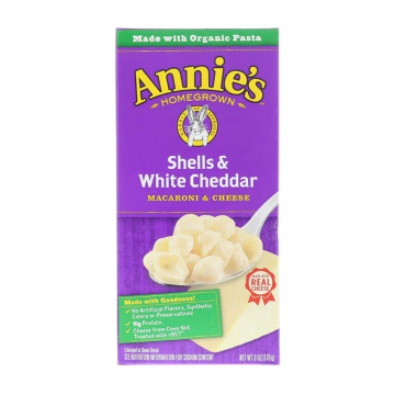 Annie's Homegrown | Shells & White Cheddar