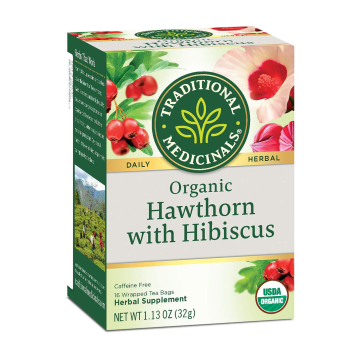 Traditional Medicinals | Hawthorn & Hibiscus Herbal Tea 16 Tea Bags