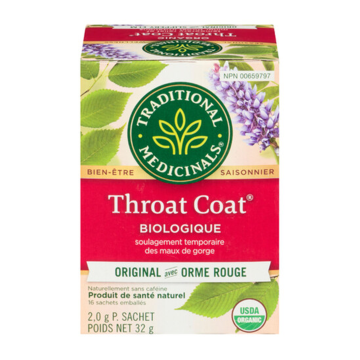 Traditional Medicinals | Throat Coat Herbal Tea 16 Bags