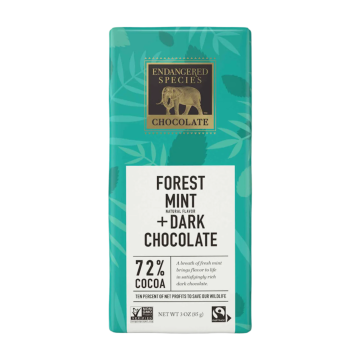 Endangered Species | 72% Cacao Forest Mint Dark Chocolate Bar