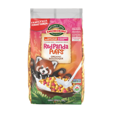 Nature's Path | Red Panda Peanut Butter & Strawberry Puffs Eco-Pac Cereal 650g