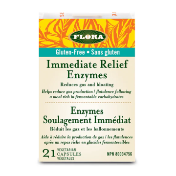 Flora | Immediate Relief Enzymes 21 Veggie Caps