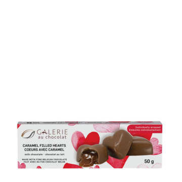Galerie Au Chocolat | Caramel Filled Hearts 50g