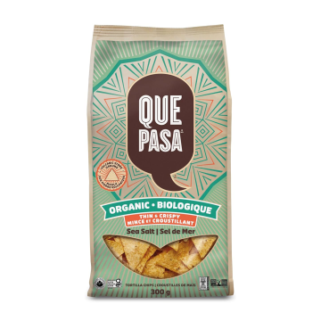Que Pasa | Organic Thin & Crispy Tortilla Chips Sea Salt 300g