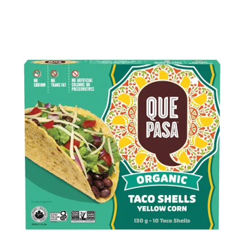 Que Pasa | Organic Yellow Corn Taco Shells 10pk
