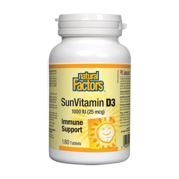Natural Factors | SunVitamin D3 1000IU Tablets 180's