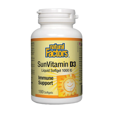 Natural Factors | SunVitamin D3 1000IU Softgels 180's