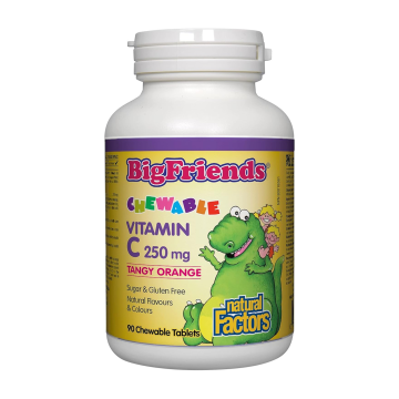 Natural Factors | Big Friends Tangy Orange 250mg Vitamin C Chewable Tablets