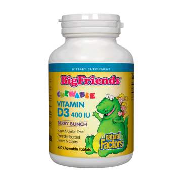 Natural Factors | Big Friends Vitamin D3 400IU Berry Bunch Chewable Tablets