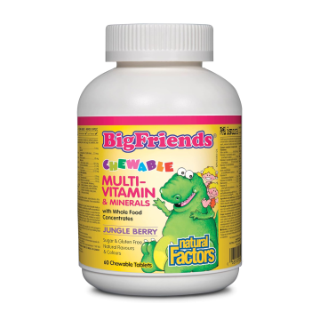 Natural Factors | Big Friends Jungle Berry Chewable Multivitamin & Mineral Tablets