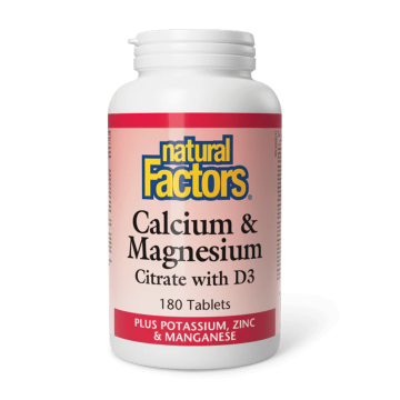 Natural Factors | Calcium & Magnesium Citrate With Vit D3 Tablets 180's