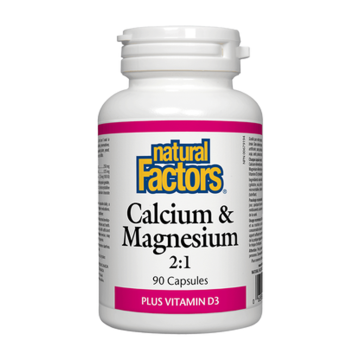 Natural Factors | Calcium & Magnesium 2:1 Plus Vitamin D3 Capsules