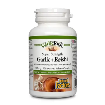 Natural Factors | GarlicRich Garlic+Reishi Super Strength 300 mg Capsules