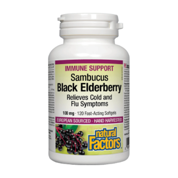 Natural Factors | Sambucus Black Elderberry 100mg Softgels