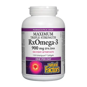 Natural Factors | Maximum Triple Strength RxOmega-3 900mg EPA/DHA Enteripure Softgels