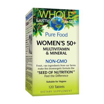 Natural Factors | Whole Earth & Sea Women's 50+ Multivitamin & Mineral 120 Tablets
