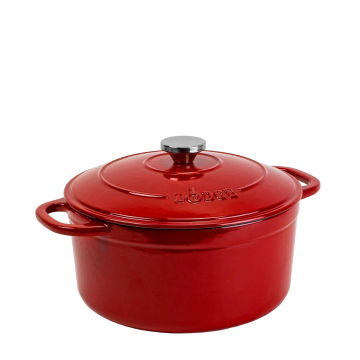 Lodge | 5.5 Quart Red Enamel Dutch Oven
