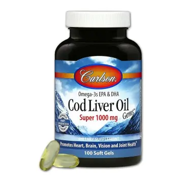Carlson | Norwegian Cod Liver Oil 1000mg Softgels