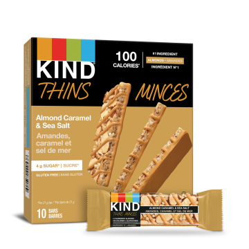 Kind | Almond Caramel & Sea Salts Thins 10x21g Bars