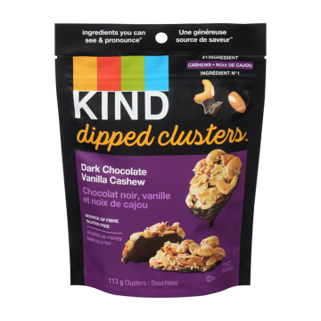 Kind | Cashew, Dark Chocolate & Vanilla Dipped Clusters