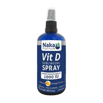 Naka Platinum | Vitamin D3 1000IU Sublingual Orange Flavour Spray