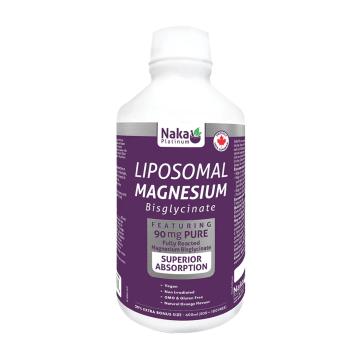 Naka Platinum | Liposomal Fully Reacted Magnesium Bisglycinate Natural Orange Flavour Liquid