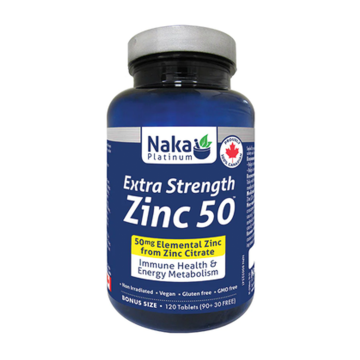 Naka Platinum | Extra Strength 50mg Zinc Citrate Tablets