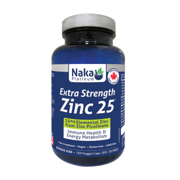 Naka Platinum | Extra Strength 25mg Zinc Picolinate Veggie Caps