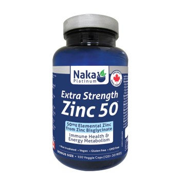 Naka Platinum | Extra Strength 50mg Zinc Bisglycinate Veggie Caps