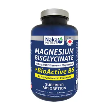 Naka Platinum | Magnesium Bisglycinate + Bioactive B6 Vegetarian Capsules