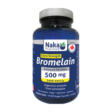 Naka Platinum | Extra Strength Bromelain 500mg Delayed Release Vegetarian Capsules