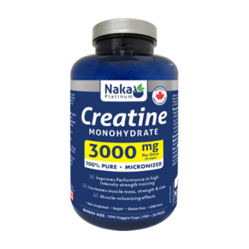 Naka Platinum | Creatine Monohydrate 3000mg Per Dose Veggie Caps
