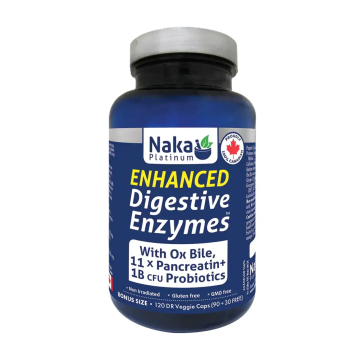 Naka Platinum | Enhanced Digestive Enzymes 120 Vegetarian Capsules
