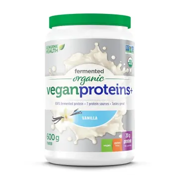 Genuine Health | Fermented Organic Vegan Vanilla Proteins+ Powder