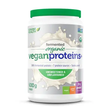 Genuine Health | Fermented Organic Vegan Unflavoured Proteins+ Powder