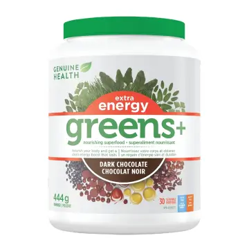 Genuine Health | Greens+ Extra Energy Chocolate Flavoured Powder