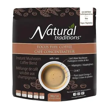 Natural Traditions | Focus Fuel Coffee Instant Mushroom Coffee Blend With MCT