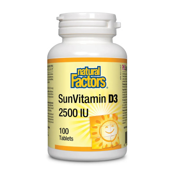 Natural Factors | SunVitamin D3 2500IU Tablets