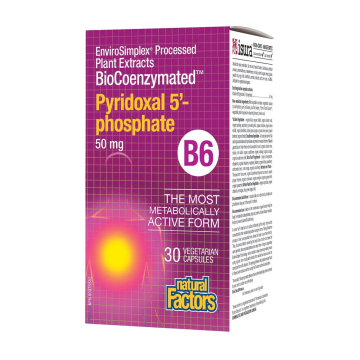 Natural Factors | BioCoenzymated B6 Pyridoxal 5-Phosphate 50mg Vegetarian Capsules