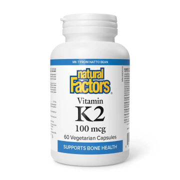 Natural Factors | Vitamin K2 MK7 100mcg Vegetarian Capsules