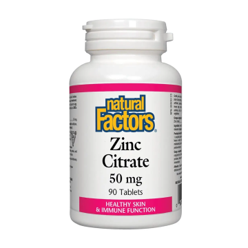 Natural Factors | Zinc Citrate 50mg Tablets