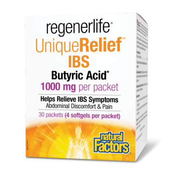 Natural Factors | Regenerlife UniqueRelief IBS Butyric Acid 1000mg Packets 30's