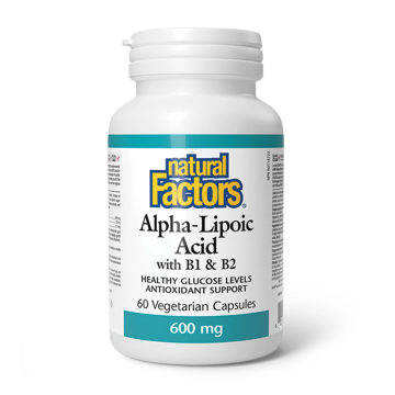 Natural Factors | Alpha Lipoic Acid B1 & B2 600mg Vegetarian Capsules
