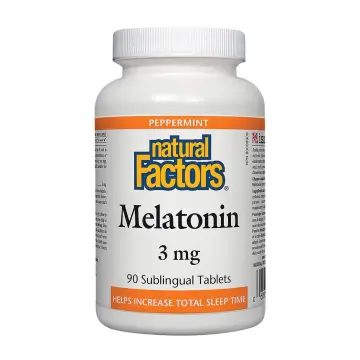Natural Factors | Melatonin 3mg Peppermint Flavour Sublingual Tablets