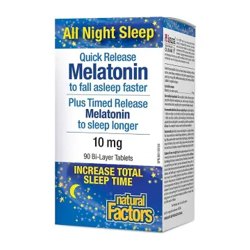 Natural Factors | Quick Release 10mg Bi-Layer Melatonin Tablets