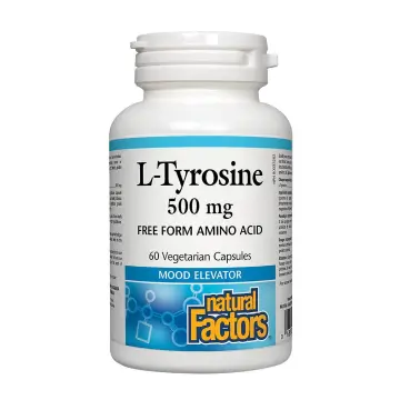 Natural Factors | L-Tyrosine 500mg Free Form Amino Acid Vegetable Capsules
