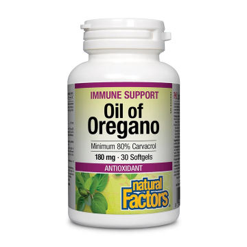 Natural Factors | Oil Of Oregano Minimum 80% Carvacrol 180mg Softgels