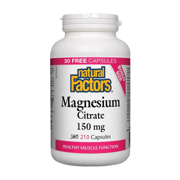 Natural Factors | Magnesium Citrate 150mg Capsules 210's